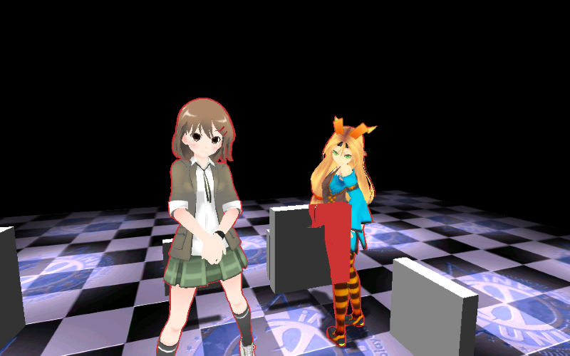 プロ生ちゃんとユニティちゃんの夢の共演壁越しチェックテスト